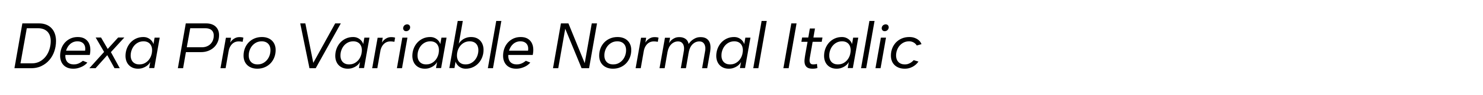 Dexa Pro Variable Normal Italic